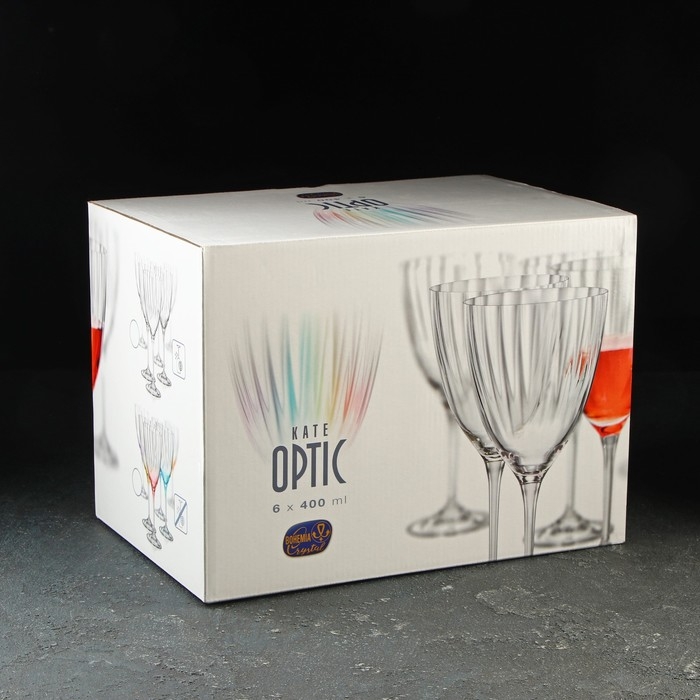Набор бокалов для вина &laquo;Кейт&raquo;, 400 мл, 6 шт