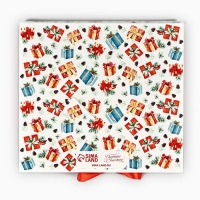 Коробка под 9 конфет с ячейками «Новогодние подарки» 14.8 х 13.5 х 3.5 см, Новый год Коробка под 9 конфет с ячейками «Новогодние подарки» 14.8 х 13.5 х 3.5 см, Новый год