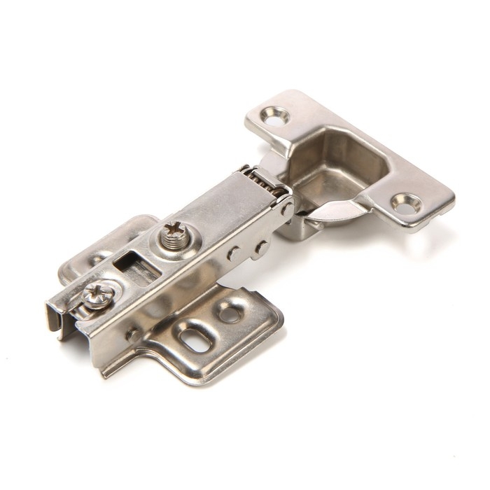 Петля мебельная накладная 90 градусов ТУНДРА, с доводчиком Петля мебельная накладная 90 градусов ТУНДРА, с доводчиком