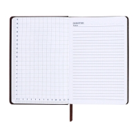 Ежедневник недатированный, А5, 140л, клетка, обл.кожзам, Стиль, темно-серый