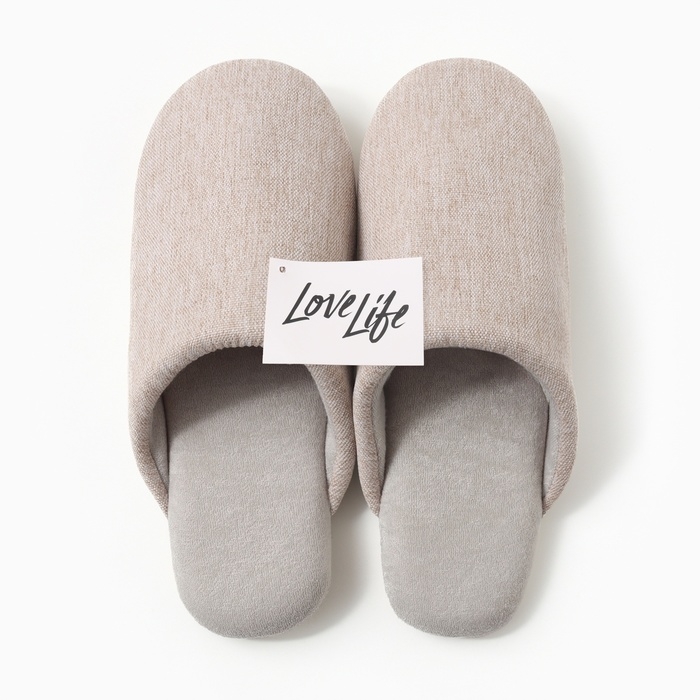 Тапочки мужские, ECO размер 42-43, цвет бежевый