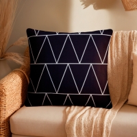 Наволочка декоративная Этель Геометрия &laquo;Зигзаги&raquo; 40х40 см, велюр
