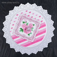 Блюдо для торта и пирожных с крышкой &laquo;Бант&raquo;, d=18,5 см, цвет МИКС