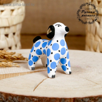 Дымковская игрушка "Собака синяя" 7 см Дымковская игрушка "Собака синяя" 7 см