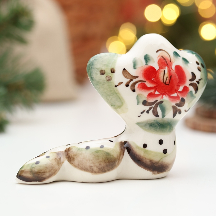 Сувенир "Змея Василиса", гжель, цвет, 8 см