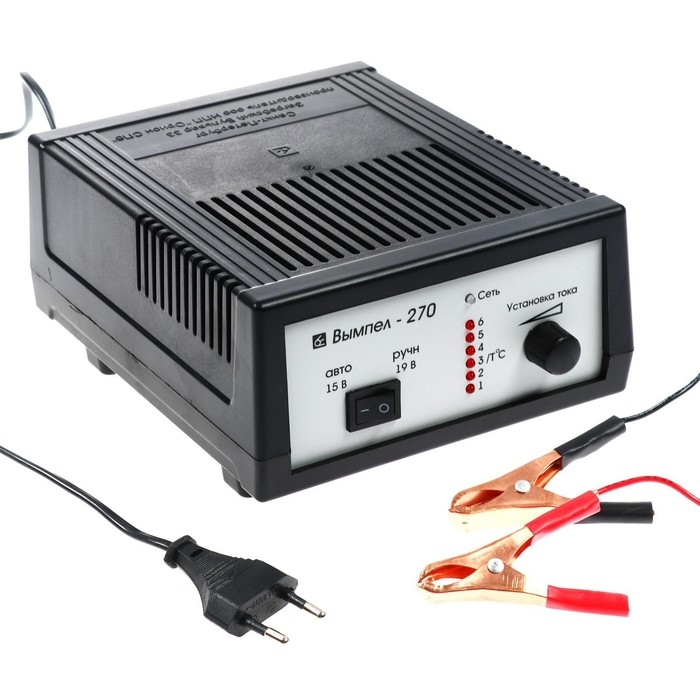 Зарядно-предпусковое устройство АКБ Вымпел-270, 0,6 - 7 А, 12 В, до 100 Ач Зарядно-предпусковое устройство АКБ Вымпел-270, 0,6 - 7 А, 12 В, до 100 Ач