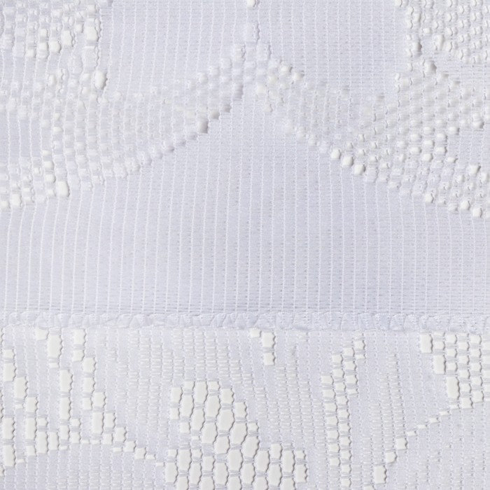 Тюль на кухню без шторной ленты, 175х145 см, цвет белый, 100% полиэстер