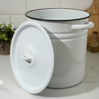 Кастрюля цилиндрическая, 12 л, индукция, цвет белый Кастрюля цилиндрическая, 12 л, индукция, цвет белый