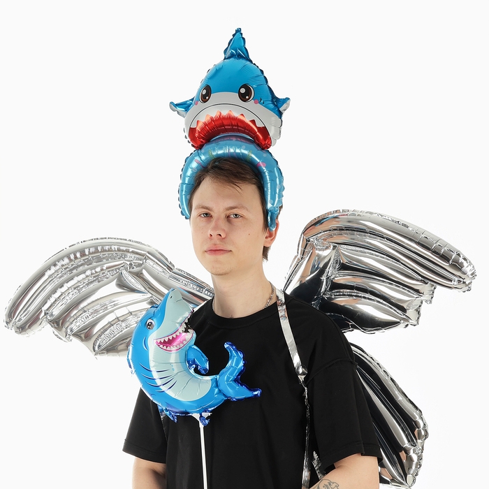 Набор фольгированных шаров «Карнавальный набор. Акула», 3 шт. Набор фольгированных шаров «Карнавальный набор. Акула», 3 шт.