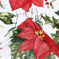 Комплект штор Доляна "Рождественские цветы" 145х180см-2шт. с подхватами, 100% п/э, 140гр/м2 Комплект штор Доляна "Рождественские цветы" 145х180см-2шт. с подхватами, 100% п/э, 140гр/м2