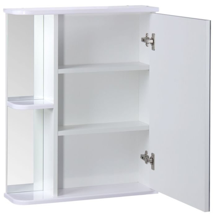 Зеркало-шкаф для ванной комнаты "Тура 5500", с двумя полками, 55 х 15,4 х 70 см