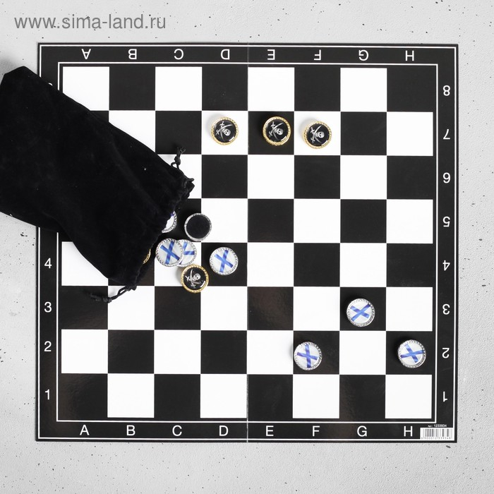 Нарды в мешочке с полем &laquo;Корабль&raquo;, 13 х 20 см