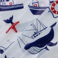 Штора для ванной «Гавань», 180×180 см, белая Штора для ванной «Гавань», 180×180 см, белая