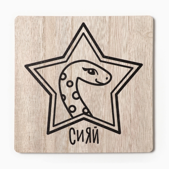 Новый год. Символ года. Змея. Набор кухонный Сияй: подставка 15*15 см, прихватка 17*17см