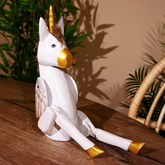 Сувенир "Единорог" висячие лапки, дерево 50 см