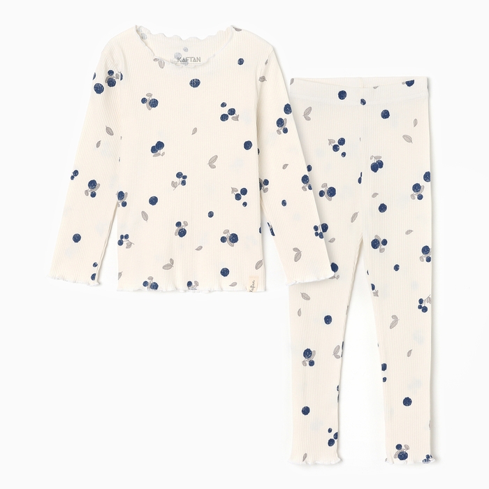 Пижама детская (лонгслив и брюки) KAFTAN Little berry р.32 (110-116) Пижама детская (лонгслив и брюки) KAFTAN Little berry р.32 (110-116)