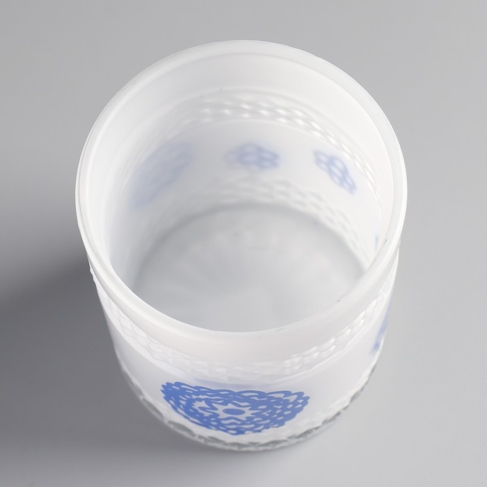 Подсвечник "РОМАШКИ синие " 10х8,5 см, 400 мл