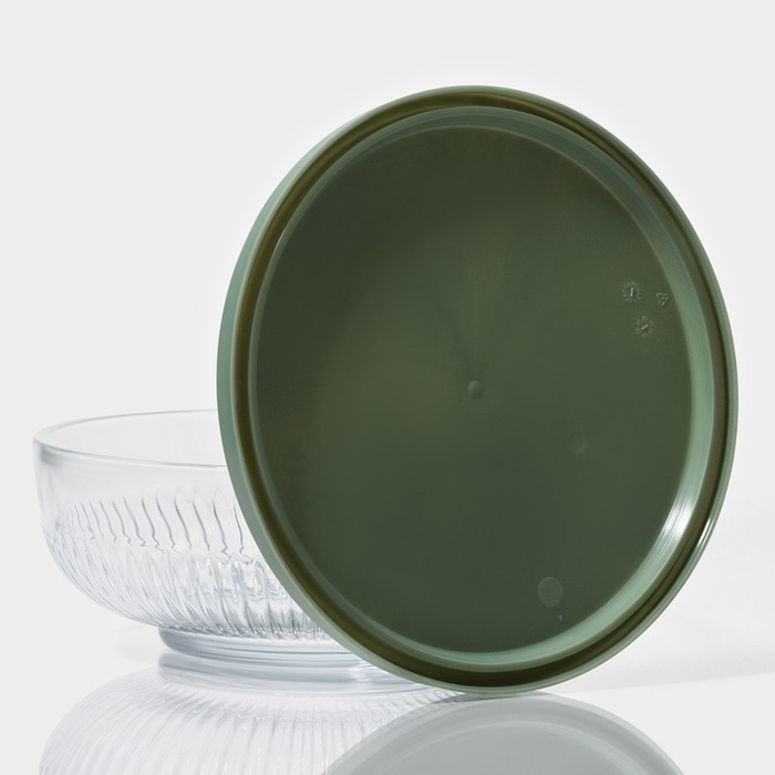 Набор стеклянных салатников с крышкой Lav &laquo;Токио&raquo;, 2,6/1,5/0,8 л, 3 шт