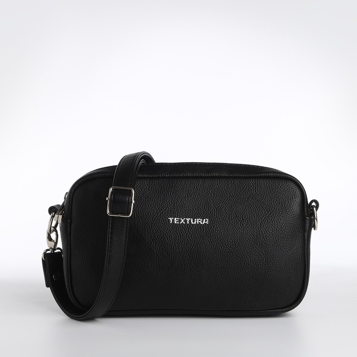 Сумка женская через плечо TEXTURA, маленький размер, цвет чёрный
