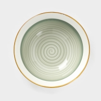 Салатник керамический &laquo;Крафт&raquo;, 1,4 л, 23&times;8 см, цвет темно-зелёный