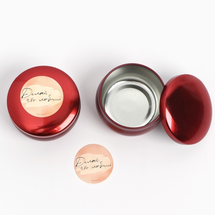 Банка для изготовления свечей с наклейкой &laquo;Делай что любишь&raquo;, 6,5 х 3,8 см.