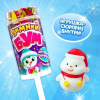 Новый год! Хлопушка на палочке &laquo;Зимний бум&raquo;, снеговик 1, с наклейками