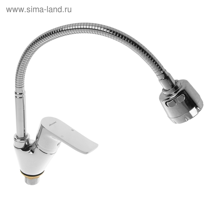 Cмеситель для кухни Accoona A84812, однорычажный, гибкий излив, силумин, хром Cмеситель для кухни Accoona A84812, однорычажный, гибкий излив, силумин, хром