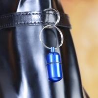 Адресник - капсула под записку, 2,2 х 1,3 см, синий Адресник - капсула под записку, 2,2 х 1,3 см, синий