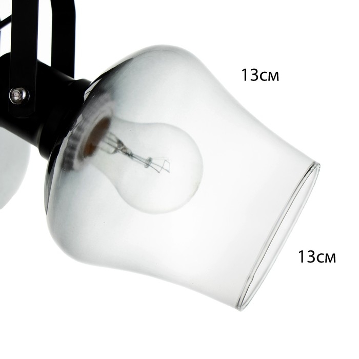 Люстра "Илария" 3xЕ27 40Вт черный 30х30х20 см BayerLux