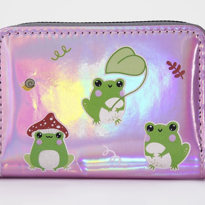 Кошелёк с голографическим эффектом «Лягушки», 12.5х9х2 см Кошелёк с голографическим эффектом «Лягушки», 12.5х9х2 см