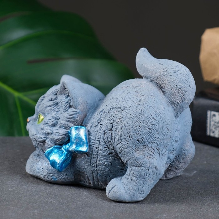 Фигура "Котенок с бантом" 12х8х8см