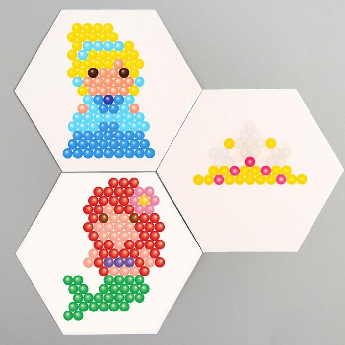 Аквамозаика &laquo;Принцессы: Ариэль и Золушка&raquo;, 3 фигурки, 300 шариков