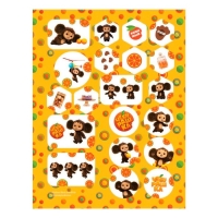 Наклейки «Чебурашка. Апельсиновый переполох», 150 наклеек Наклейки «Чебурашка. Апельсиновый переполох», 150 наклеек