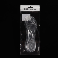 Полустельки для обуви, с супинатором, амортизирующие, массажные, на клеевой основе, силиконовые, 20,5 &times; 7,5 см, пара, цвет прозрачный