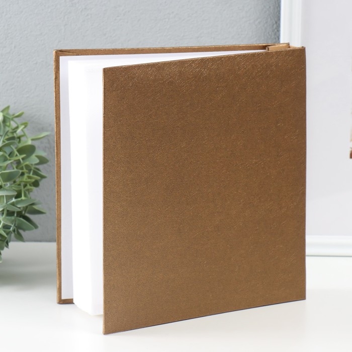 Фотоальбом на 200 фото 10х15 см "Жжённый сахар" кожзам 4х22х22,7 см