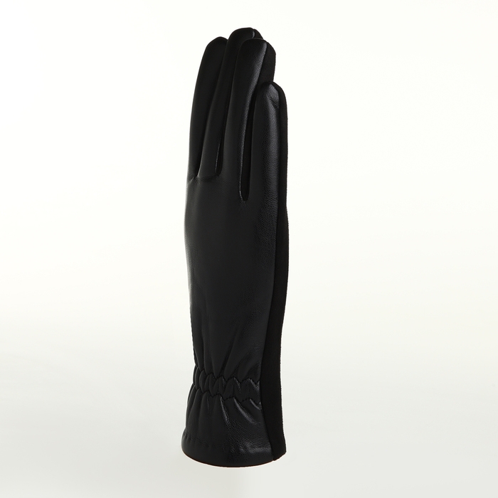 Перчатки женские, безразмерные, без утеплителя, цвет чёрный
