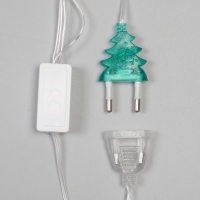 Гирлянда &laquo;Бахрома&raquo; 1.8 &times; 0.5 м с насадками &laquo;Ёжики&raquo;, IP20, прозрачная нить, 48 LED, свечение мульти (RG/RB), мигание, 220 В