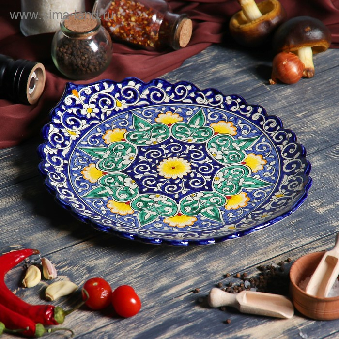 Ляган лодка Риштанская Керамика 32см Ляган лодка Риштанская Керамика 32см