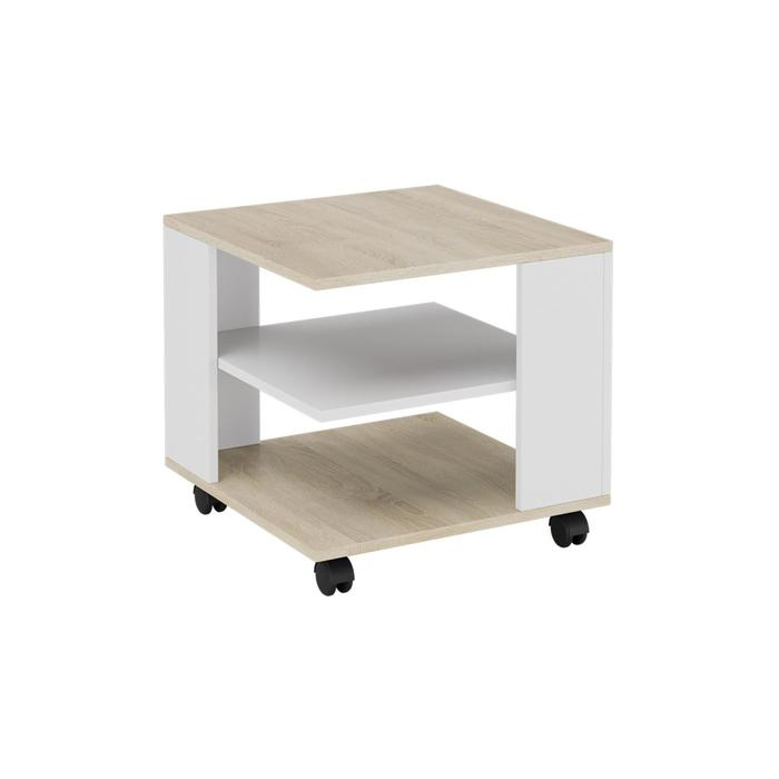 Стол журнальный Diamond №7, 500х454х500, Дуб сонома/Белый Стол журнальный Diamond №7, 500х454х500, Дуб сонома/Белый