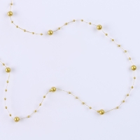 Леска для декора с бусинками, длина &mdash; 4,8 м, цвет золотой