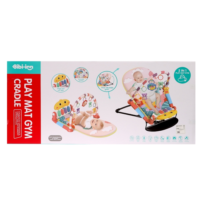 Набор 2 в 1 качель и коврик &laquo;Утёнок&raquo;, световые, звуковые эффекты, цвет розовый
