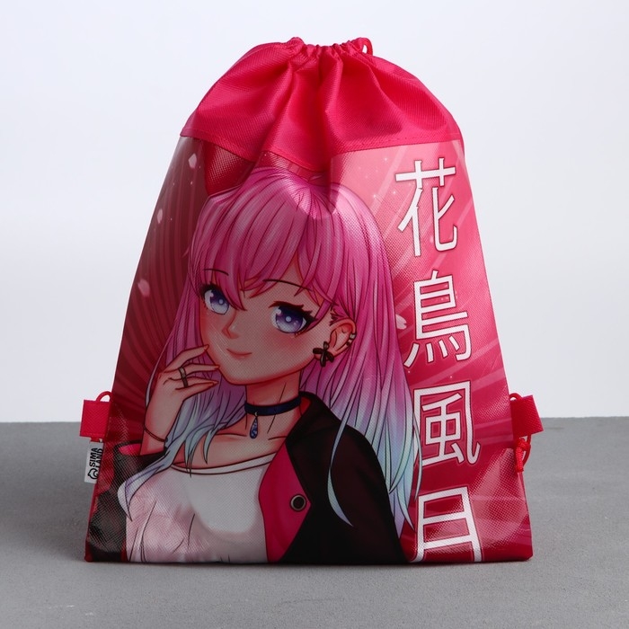 Мешок для обуви &laquo;Аниме девушка&raquo; полиэстер, размер 30 х 40 см