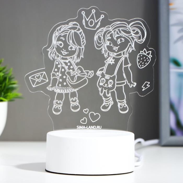 Светильник "Подружки" LED RGB от сети RISALUX