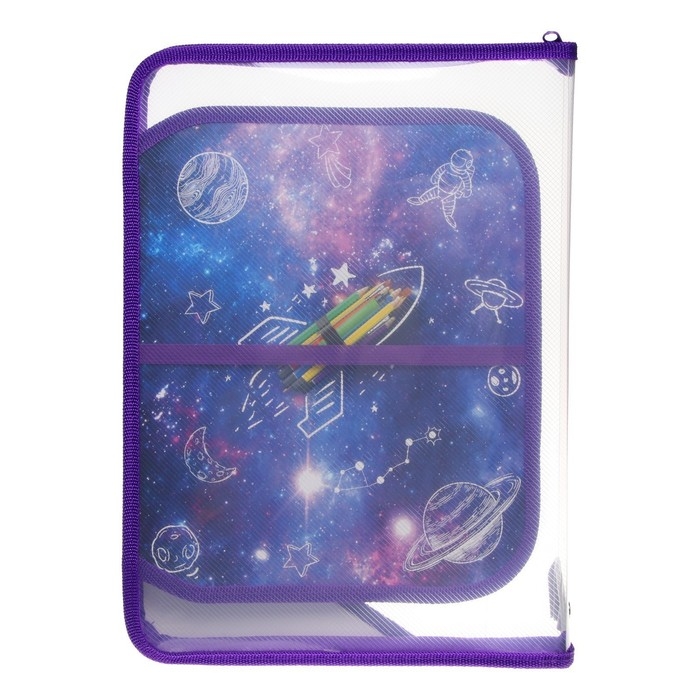 Папка для труда А4, 325 х 230 х 25 мм, молния вокруг, откидная планка, пластиковая, ПТР-1, Calligrata, Папка для труда А4, 325 х 230 х 25 мм, молния вокруг, откидная планка, пластиковая, ПТР-1, Calligrata, "Ракета"