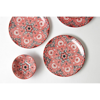 Салатник керамический Доляна &laquo;Джавлон&raquo;, 600 мл, d=14,5 см, цвет красный