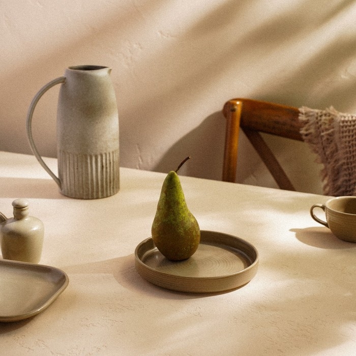 Тарелка обеденная фарфоровая SL Home «Песчаный бриз», d=19 см, цвет бежевый Тарелка обеденная фарфоровая SL Home «Песчаный бриз», d=19 см, цвет бежевый