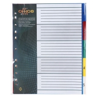 Набор разделителей листов А4+ Office-2000, цифровой 1-5, цветные, пластик 140 мкм Набор разделителей листов А4+ Office-2000, цифровой 1-5, цветные, пластик 140 мкм