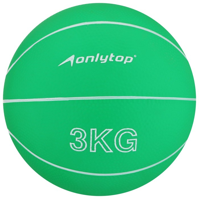 Медицинбол ONLYTOP, 3 кг, цвет зелёный