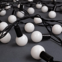 Гирлянда &laquo;Нить&raquo; 10 м с насадками &laquo;Шарики 2.5 см&raquo;, IP44, тёмная нить, 100 LED, свечение мульти (RG/RB), мигание, 220 В