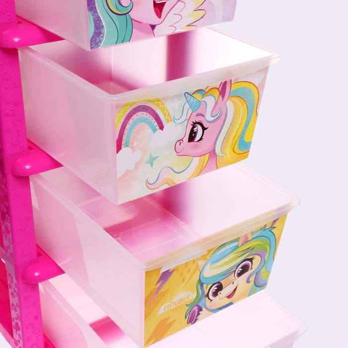 Комод &laquo;Милые единорожки&raquo;, 5 секций